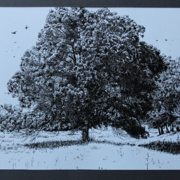 Рисунок под названием "A Tree" - Спартак Чернышов, Подлинное произведение искусства, Чернила