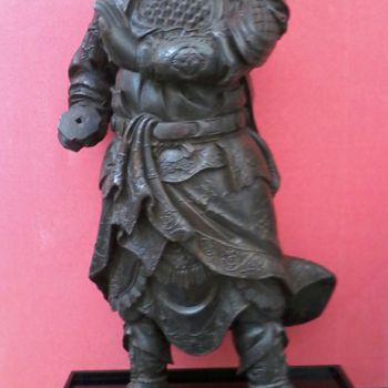 Sculpture intitulée "KUBLAI KHAN" par Obras Raras, Œuvre d'art originale, Bois