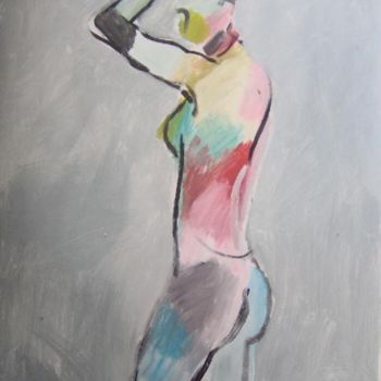 Painting titled "Nude t." by Obrycki, Original Artwork