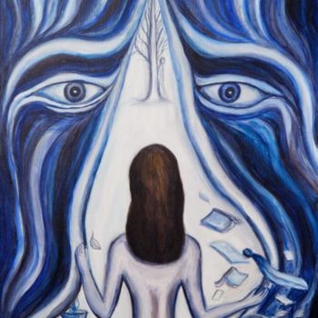 Painting titled "Voyeurism" by Svetlana Kovaleva, Original Artwork