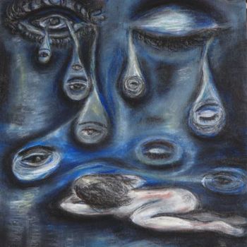Painting titled "Pain" by Svetlana Kovaleva, Original Artwork