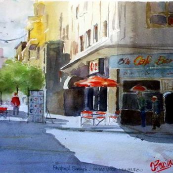 Schilderij getiteld "Ciudad Vieja Montev…" door Orlando Buccino, Origineel Kunstwerk