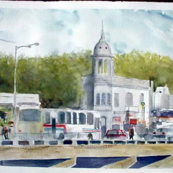 Painting titled "Viaducto Montevideo" by Orlando Buccino, Original Artwork