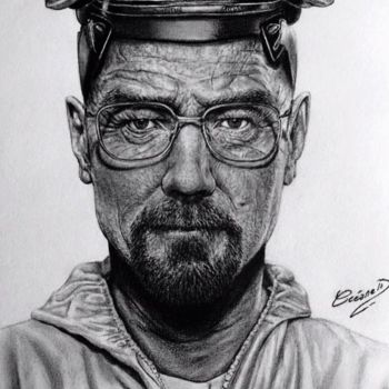 Drawing titled "Walter White" by Océane Duclos, Original Artwork
