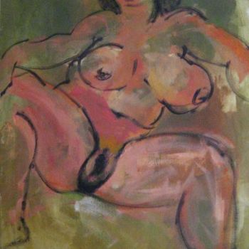 Painting titled "Dona amb les cales…" by Ocell, Original Artwork