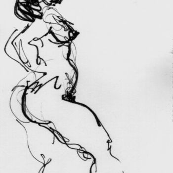 Zeichnungen mit dem Titel "Dona marcant ritme…" von Ocell, Original-Kunstwerk