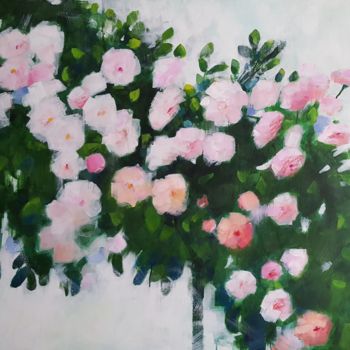 Painting titled "Les fleurs ont-elle…" by Odile Chodkiewicz, Original Artwork, Acrylic