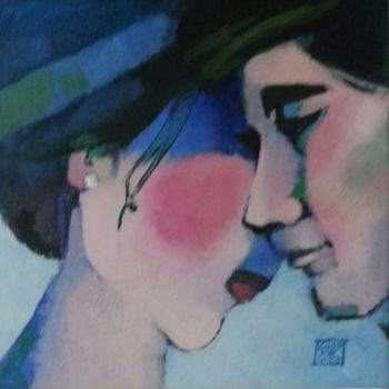 「Pour toujours?」というタイトルの絵画 Odile Chodkiewiczによって, オリジナルのアートワーク, アクリル