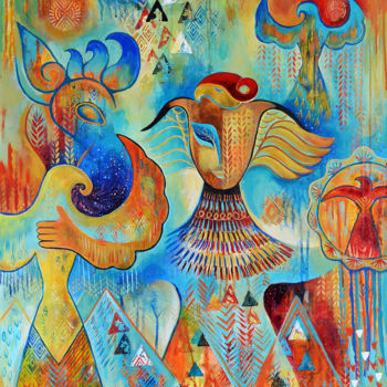 Peinture intitulée "World creation. Mus…" par Marianna Ochyra, Œuvre d'art originale, Acrylique