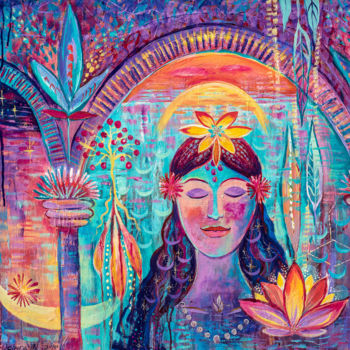 Картина под названием "The sweet nectar of…" - Marianna Ochyra, Подлинное произведение искусства, Акрил