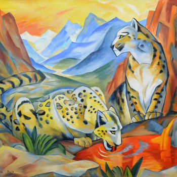 Painting titled "At The Source" by Marianna Ochyra, Original Artwork, Oil