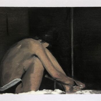 Peinture intitulée "Petite étude femme" par Octavia Sellier, Œuvre d'art originale, Huile