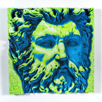 雕塑 标题为“Neptune” 由Octavian Mielu, 原创艺术品, 木