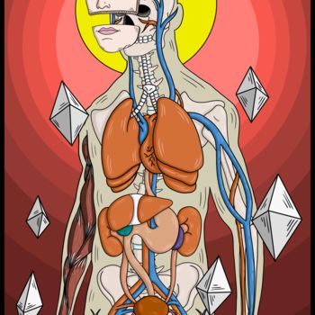 「Anatomie Étrange #4」というタイトルのデジタルアーツ Octoによって, オリジナルのアートワーク, デジタル絵画