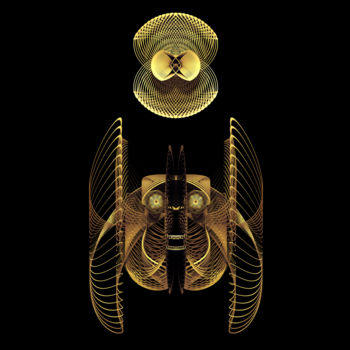 Digitale Kunst mit dem Titel "DIGITAL SKULL -  01…" von Octoedro Art, Original-Kunstwerk, 3D Modellierung