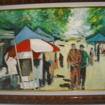 Painting titled "Souk  de Trabendo" by Odad, Original Artwork, Oil