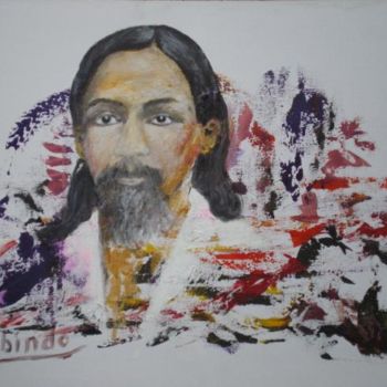 Pintura titulada "SHRI AUROBINDO" por Ode, Obra de arte original