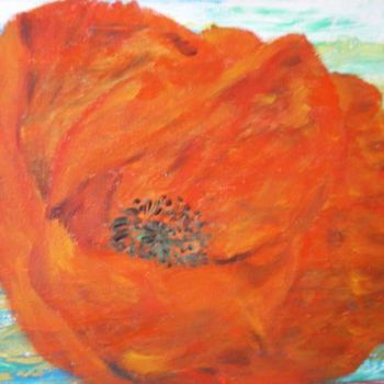 Painting titled "Coquelicot de l'Aur…" by Ode, Original Artwork