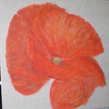 Painting titled "Coquelicot com past…" by Ode, Original Artwork