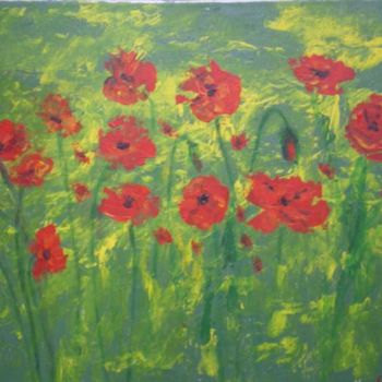 Painting titled "Coquelicot dans Col…" by Ode, Original Artwork