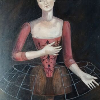 Peinture intitulée "La bella Ivette" par Odel, Œuvre d'art originale, Huile Monté sur Châssis en bois