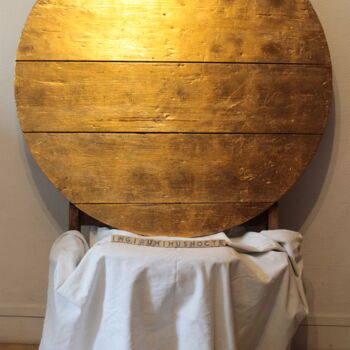 Sculpture intitulée "table solaire réflé…" par Odélo, Œuvre d'art originale, Meuble