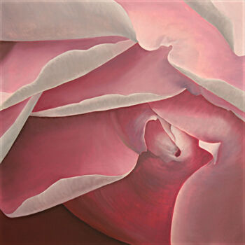 Malerei mit dem Titel "Rose 03" von Odile Faure, Original-Kunstwerk, Öl Auf Keilrahmen aus Holz montiert