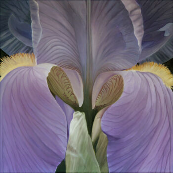 Pittura intitolato "Iris 05" da Odile Faure, Opera d'arte originale, Olio Montato su Telaio per barella in legno