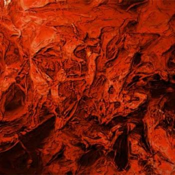 Pittura intitolato "ombres en feu" da Maurice Odic, Opera d'arte originale, Olio