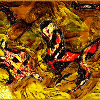 Painting titled "sièste à l'ombre d'…" by Maurice Odic, Original Artwork, Oil