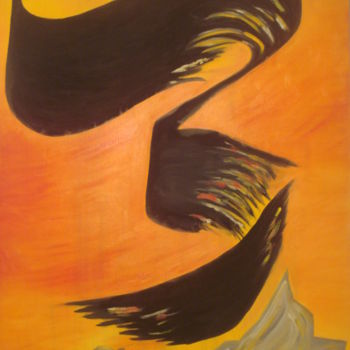Painting titled "mirage ?" by Odile Bourel, Original Artwork, Oil