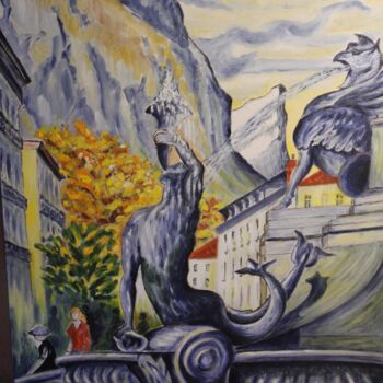 제목이 "Grenoble : la fonta…"인 미술작품 Odile Joguin로, 원작, 기름 판지에 장착됨