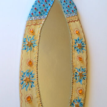 Design intitulée "miroir féerique "co…" par Odile Maffone, Œuvre d'art originale, Mosaïque