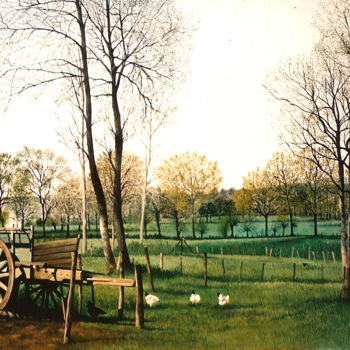 Peinture intitulée "A18 peinture huile" par Odile Pradat, Œuvre d'art originale, Huile Monté sur Châssis en bois