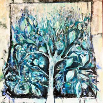 Malarstwo zatytułowany „l'arbre monde” autorstwa Odile Sauve, Oryginalna praca, Olej