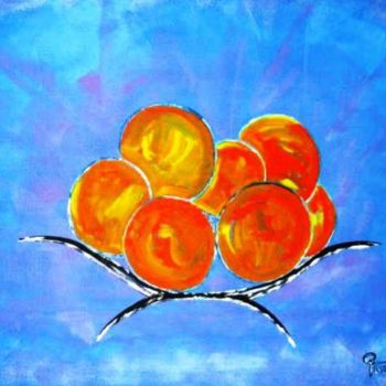 Pintura intitulada "oranges   ( origina…" por Odile Tachoires, Obras de arte originais, Acrílico