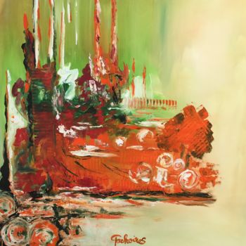 Painting titled "jour de fête   "les…" by Odile Tachoires, Original Artwork, Acrylic