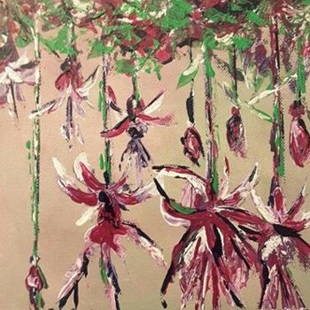 Painting titled "fushia 2.  (origina…" by Odile Tachoires, Original Artwork, Acrylic