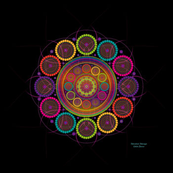 Digital Arts με τίτλο "Mandala Mimeya" από Odile Banse, Αυθεντικά έργα τέχνης