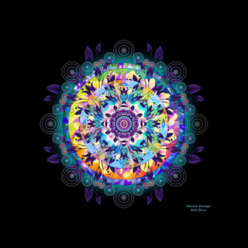 Digital Arts titled "Mandala Omakiya" by Odile Banse, Original Artwork