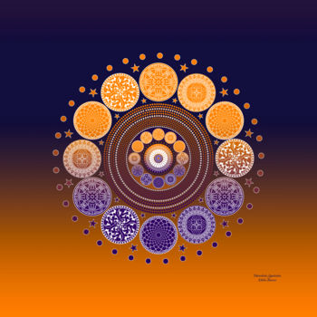 Digital Arts με τίτλο "Mandala Jyotisha" από Odile Banse, Αυθεντικά έργα τέχνης