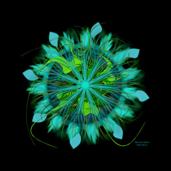 Digital Arts titled "Mandala Ojibwa" by Odile Banse, Original Artwork