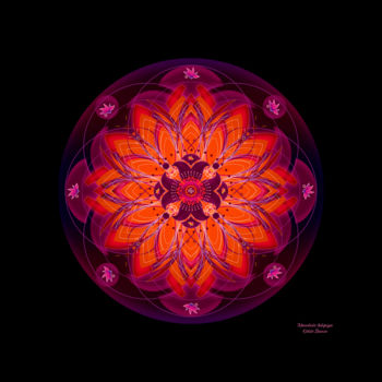 Digital Arts titled "Mandala Iokipiya" by Odile Banse, Original Artwork