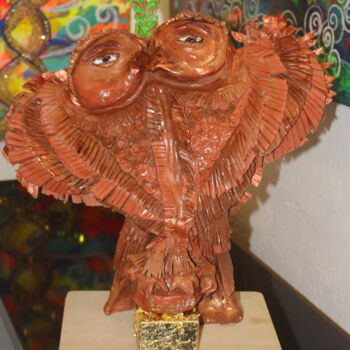 Sculpture titled "Love  Life 3" by Rivka, Original Artwork, Clay