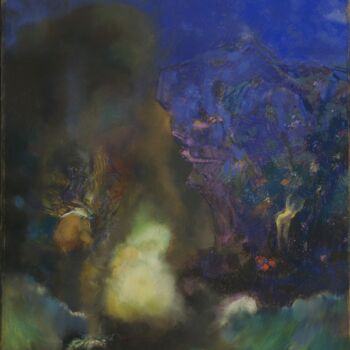 Painting titled "Roger angelica" by Odilon Redon, Original Artwork, Pastel