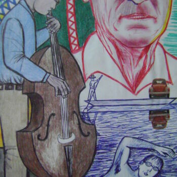 Drawing titled "collector" by Odinel Pierre  Junior, Original Artwork