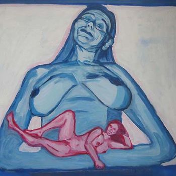 Картина под названием "Mother earth" - Mikala Lykke, Подлинное произведение искусства, Масло