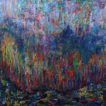 Ζωγραφική με τίτλο "abstract landscape" από Mikala Lykke, Αυθεντικά έργα τέχνης, Λάδι
