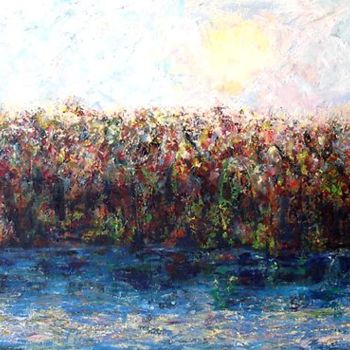 Painting titled "Landscape nr. 2/ vi…" by Mikala Lykke, Original Artwork, Oil