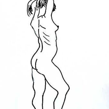 woman with arm over the head
